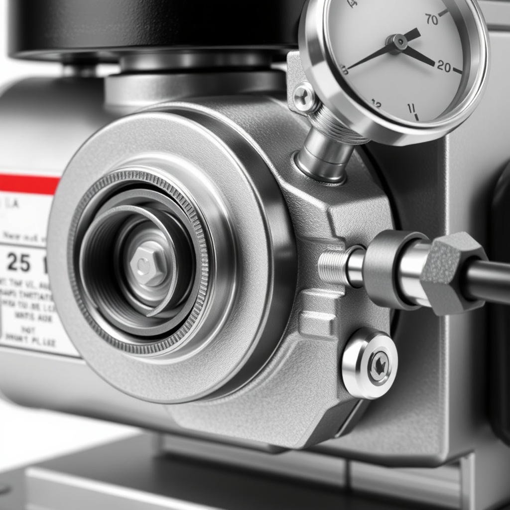 <clean photorealistic photo/illustration showing a close-up of a Champion 25-ton splitter