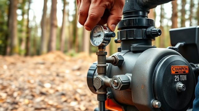 Champion 25-Ton Splitter: How to Adjust Hydraulic Pressure for Better Performance