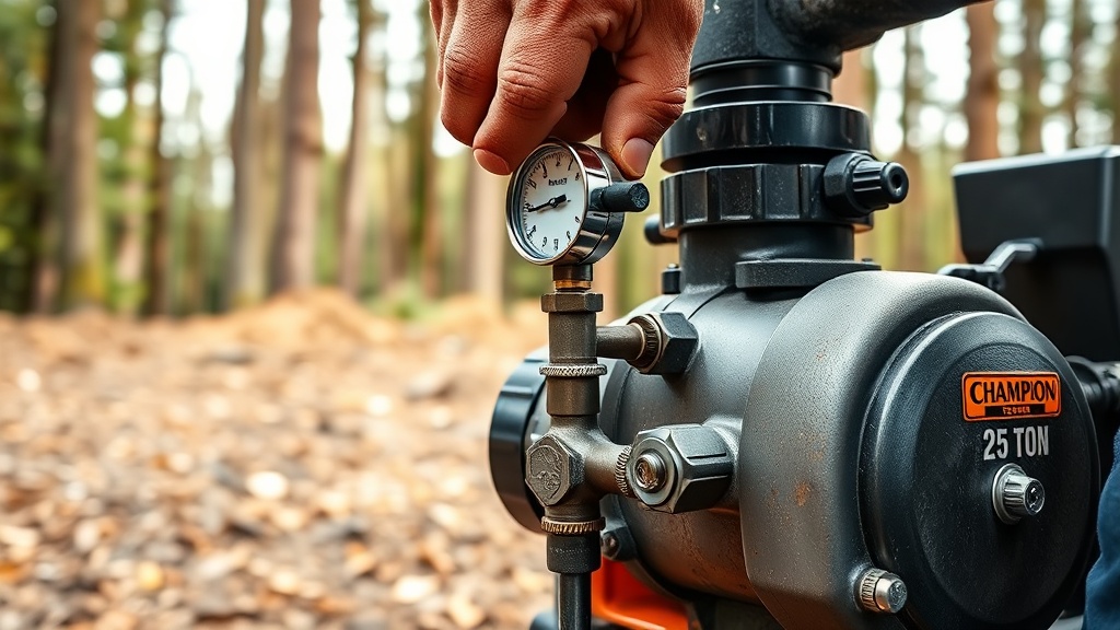 Champion 25-Ton Splitter: How to Adjust Hydraulic Pressure for Better Performance