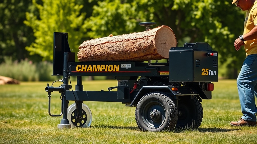 Champion 25-Ton Splitter: Essential Safety Tips for Beginners