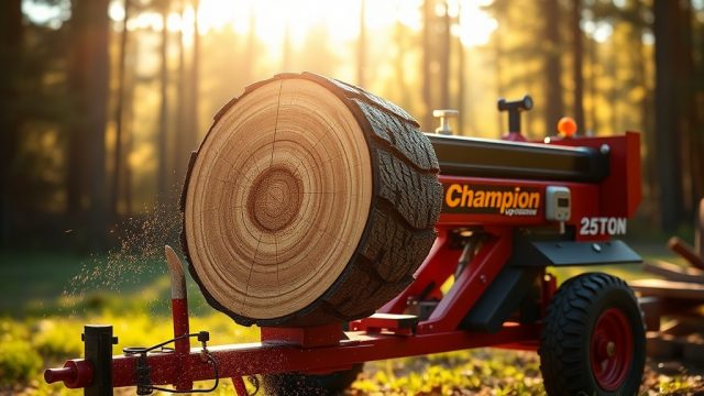 Champion 25-Ton Log Splitter: Vertical vs Horizontal Splitting Performance