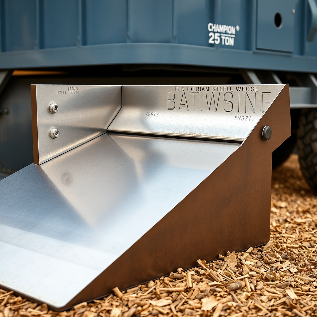<photorealistic close-up photo of the Champion 25-Ton wedge and beam area