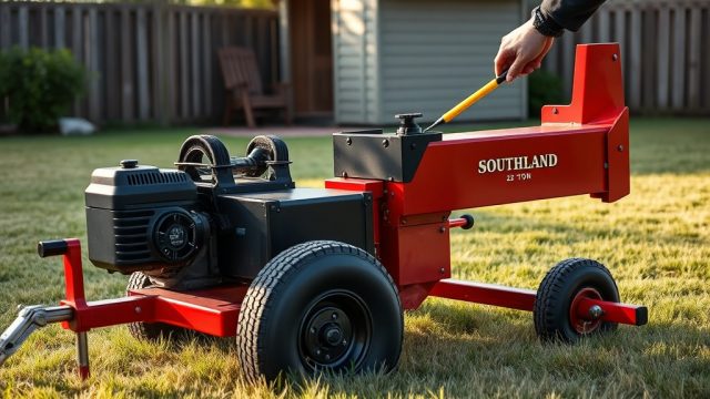 Southland 22-Ton Log Splitter: Hydraulic Fluid Level Check and Top-Up Guide